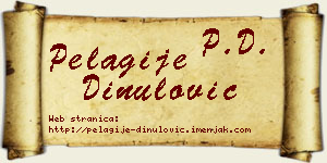 Pelagije Dinulović vizit kartica